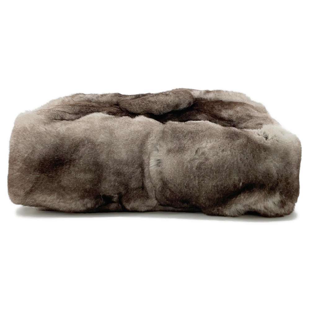 CHANEL Chain Shoulder Bag Coco Mark Lapin Fur Bag White - Picture 4 of 14